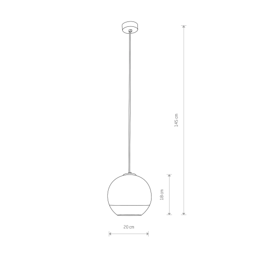 Lampa wisząca GLOBE PLUS S 7605 Nowodorski - zdjęcie 2